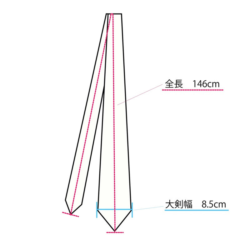 家紋入りネクタイ:白　家紋スタイル②