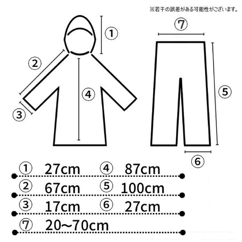 【上下セット】使い捨てレインコート　カッパ