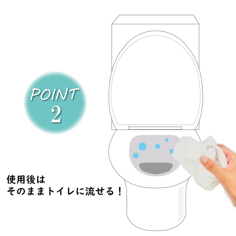 使い捨てウェットトイレットペーパー（200mm×150mm）80枚入り