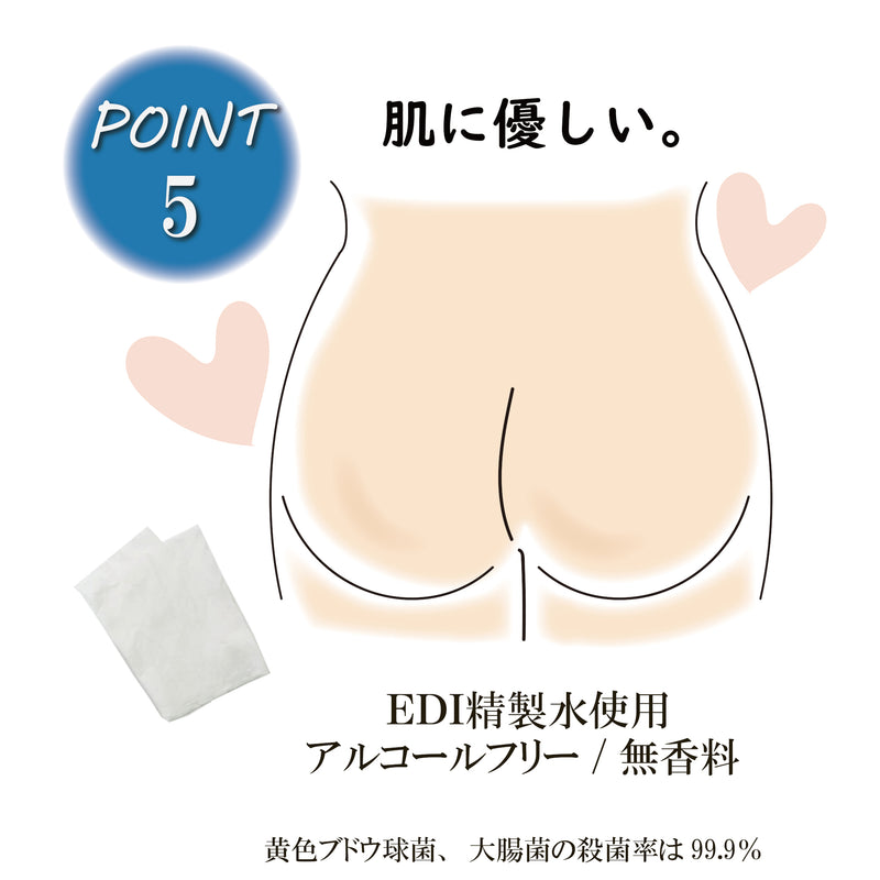 使い捨てウェットトイレットペーパー（200mm×135mm）8枚入り